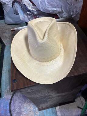 Texas Hat Co. Vintage Straw Cowboy Hat Size 6-7/8